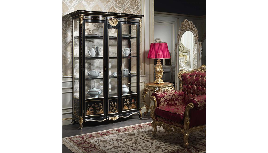 Luxury classic glass showcase Chinoiserie collection, art.9514 廳柜