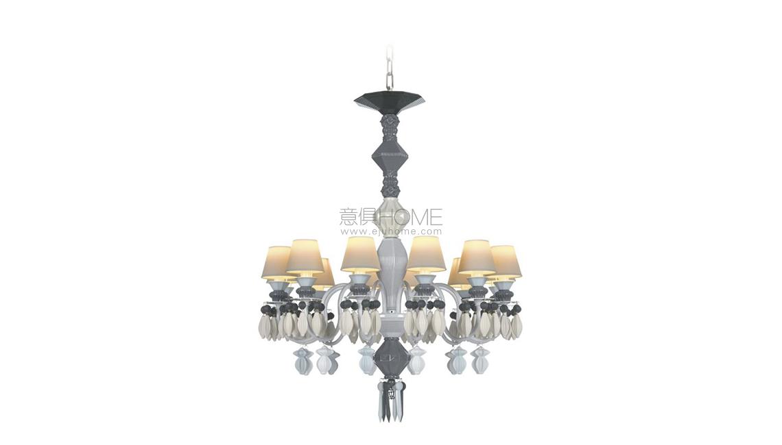 Belle de Nuit 12 Lights Chandelier. Black吊燈