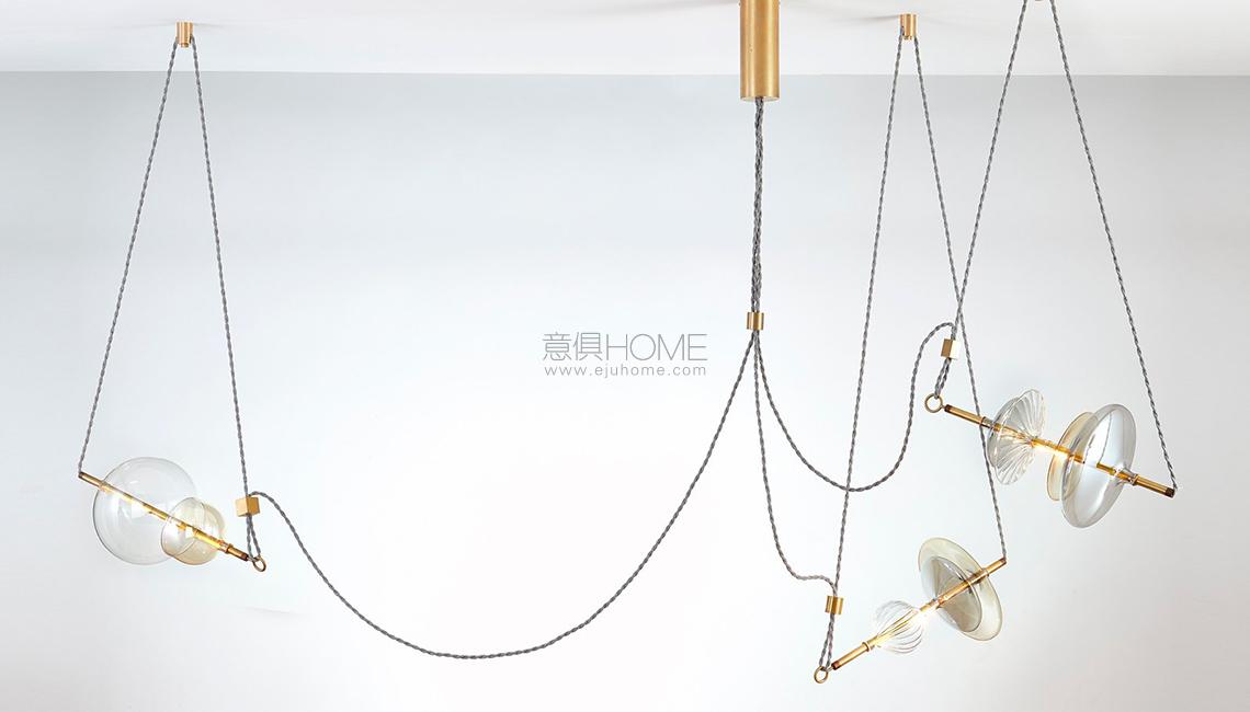 SILVIO MONDINO STUDIOChemistry Trapezi - 3 - Chandelier 吊燈