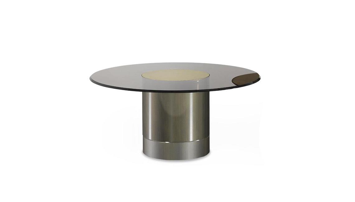 TAU 40 STEEL VETRO茶幾