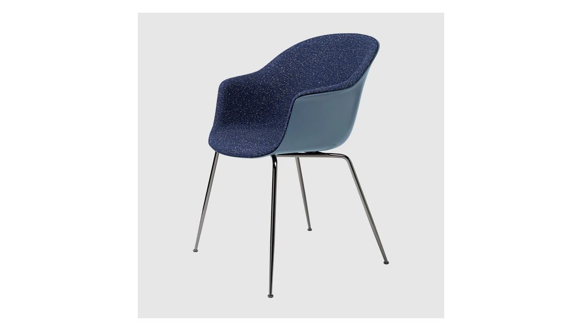 Bat Dining Chair - Front Upholstered, Conic base椅子