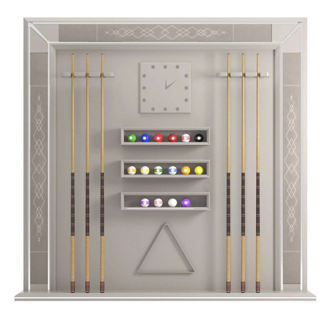 Vismara DesignFRAME NRHOMBUS CUE RACK臺球桿架